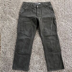 Carhartt Double Knee Work Pants 36x32 Gray Faded Canvas Relaxed Fit Rugged Flex